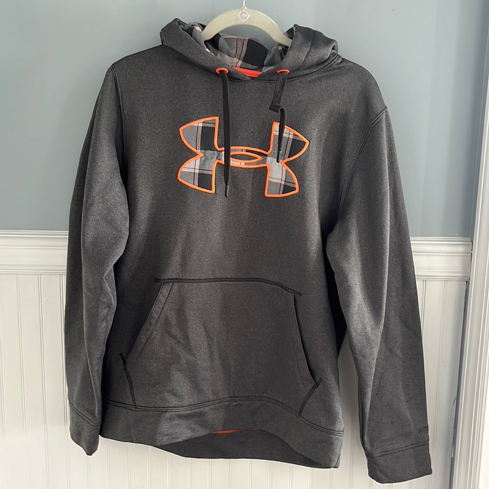Men’s Under Armour Gray Orange Hoodie Medium